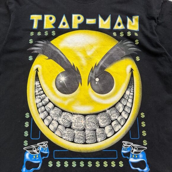 Vintage Y2K PAC-Man Trap-Man Streetwear Hip Hop Rap Mens XXL T-Shirt - Picture 4 of 6